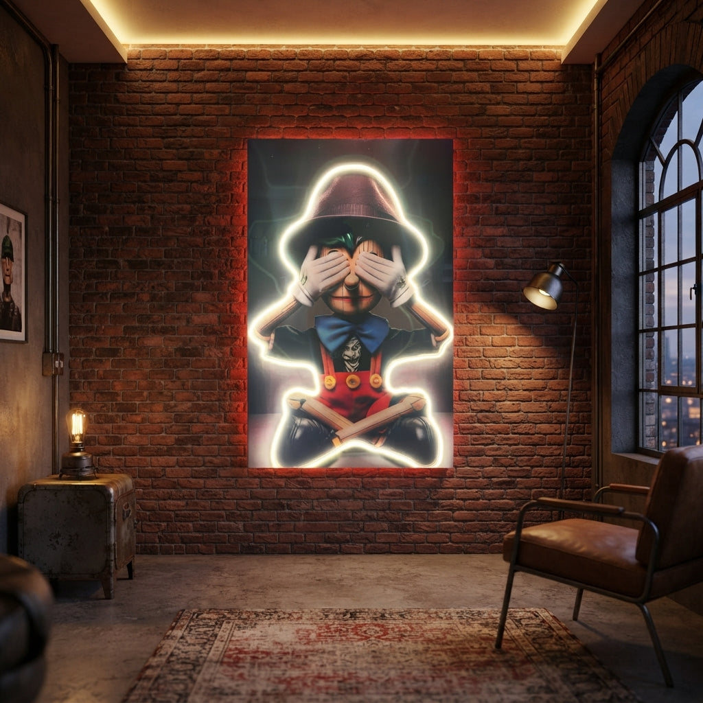 Pinocho Neon Tablo