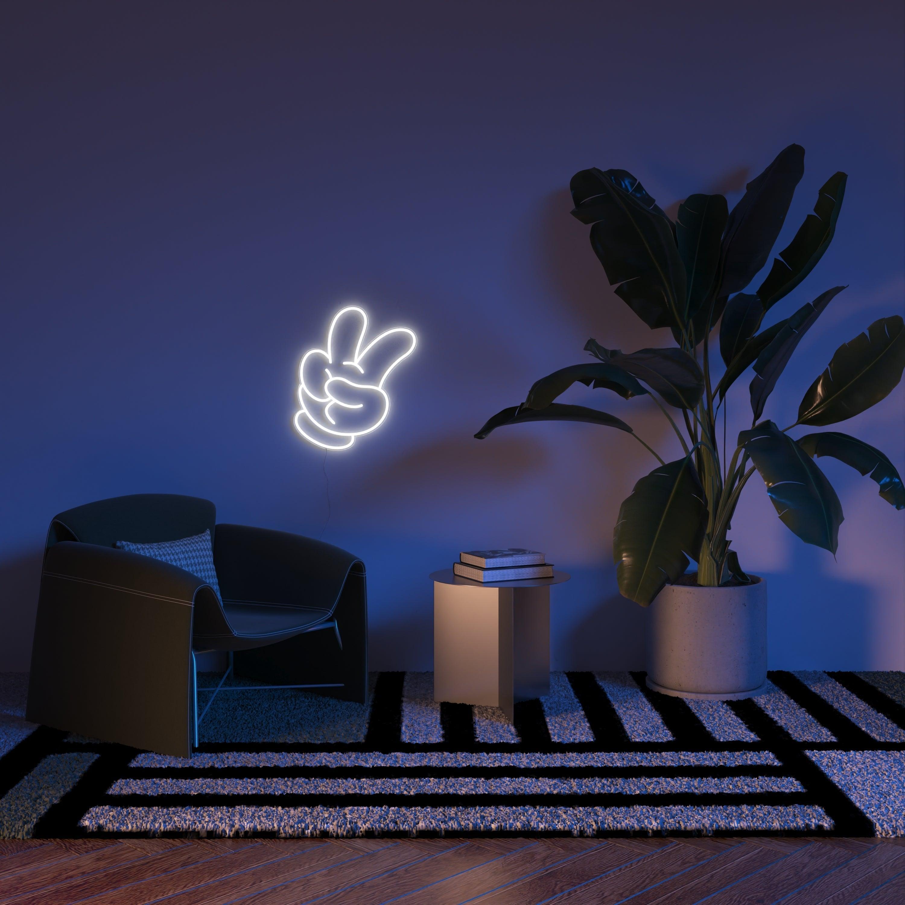Glove Peace (Large version) by Yellowpop, Neon Tabela - Neonbir