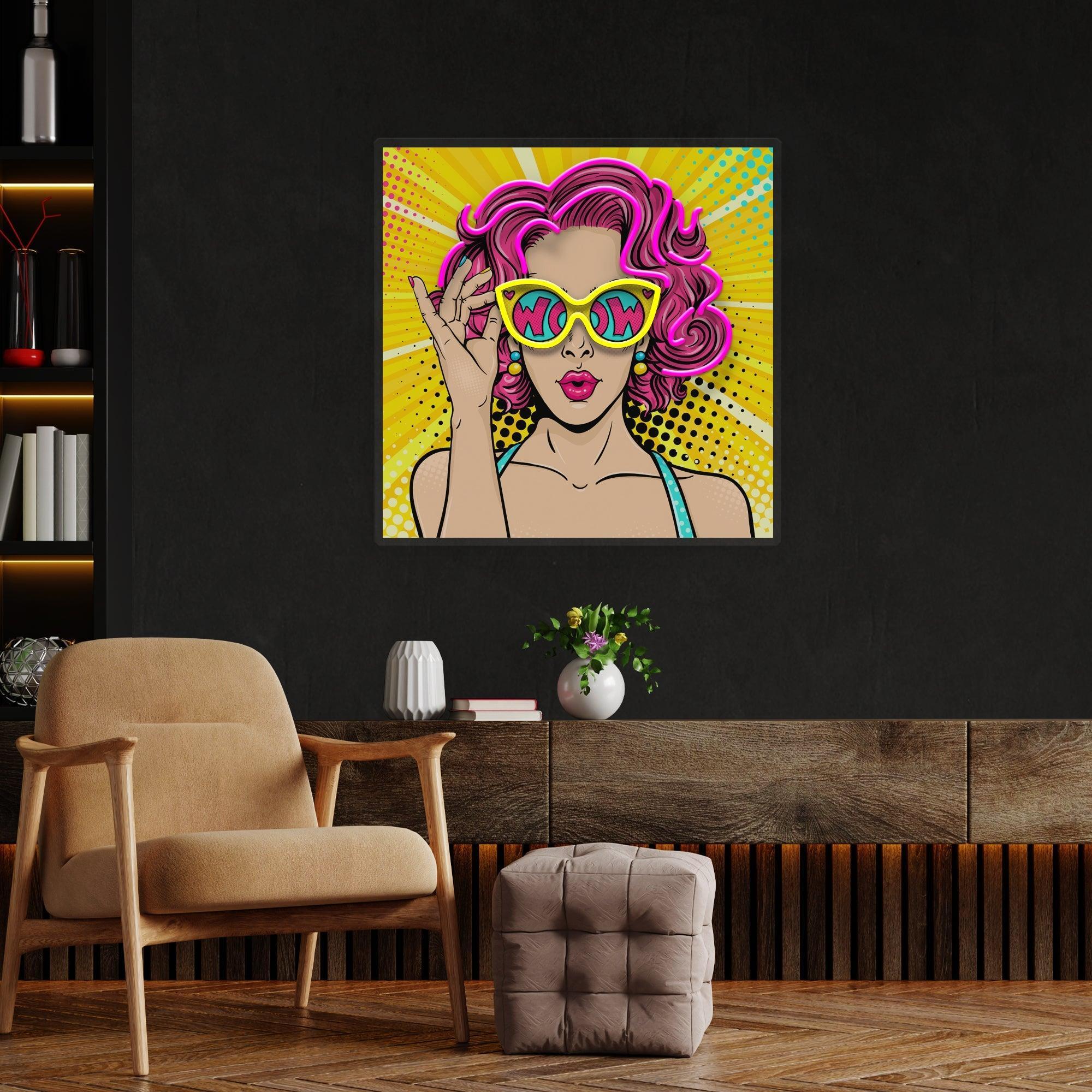 Wow Pop Art Led Neon Sign Light - Neonbir