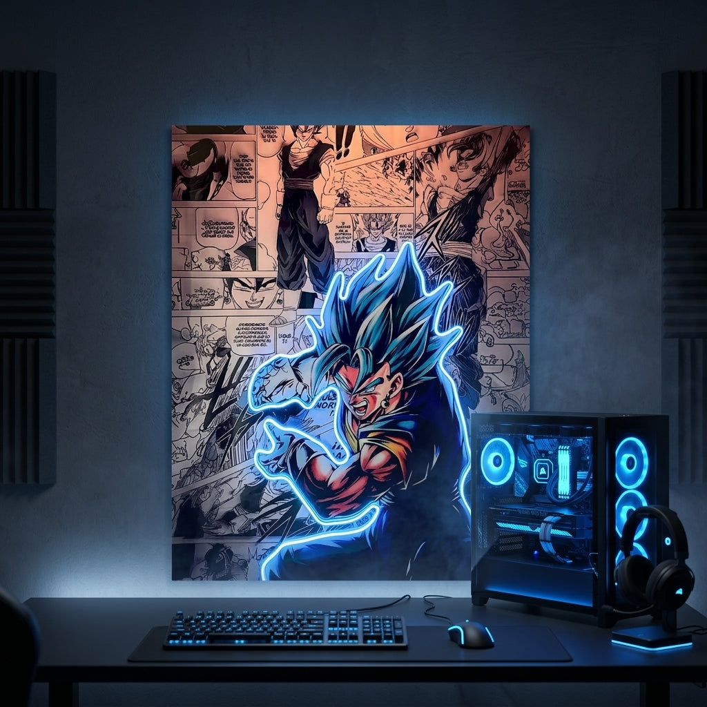 Goku SSJ Dios Azul Neon Tablo
