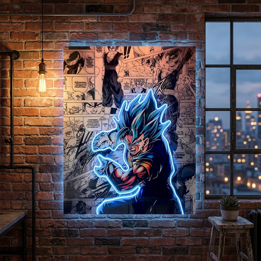 Goku SSJ Dios Azul Neon Tablo