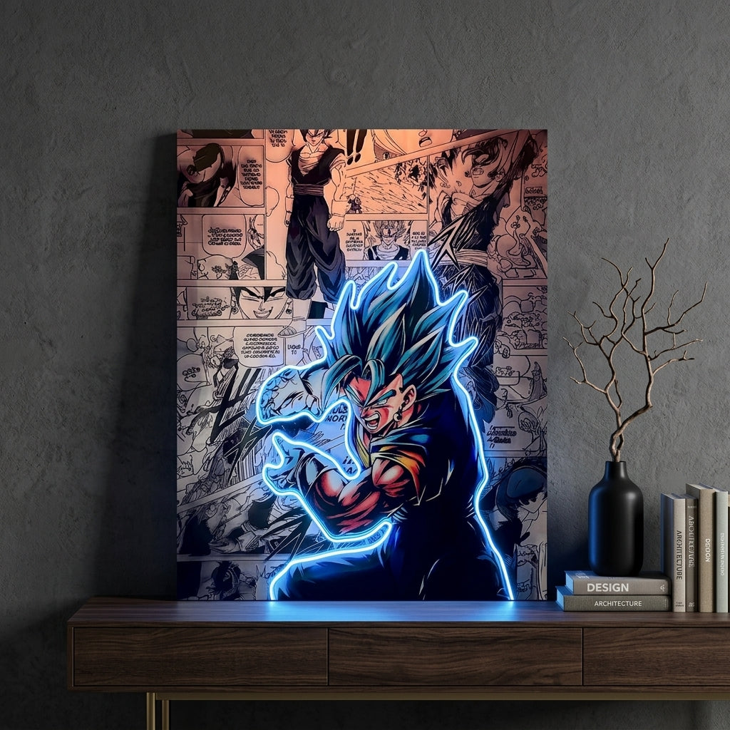 Goku SSJ Dios Azul Neon Tablo