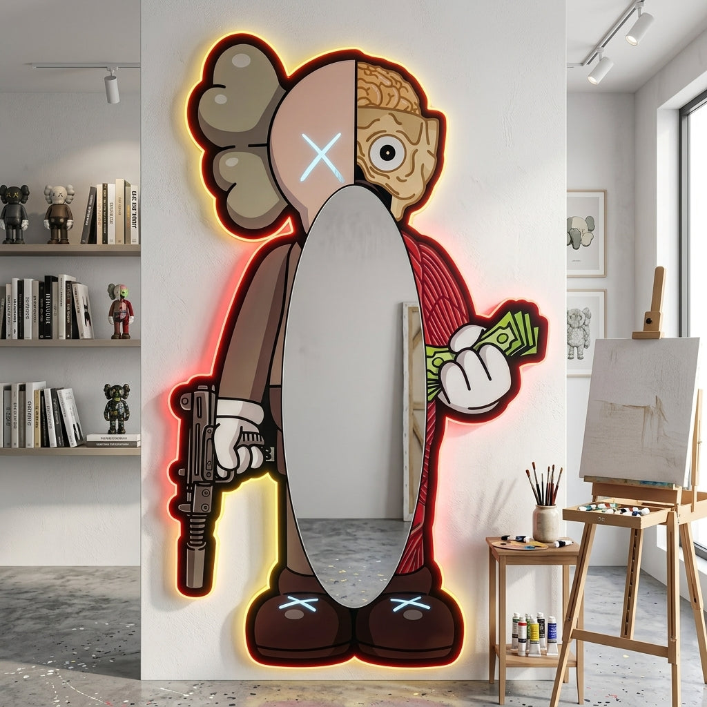 KAWS Anatomi Neon Ayna