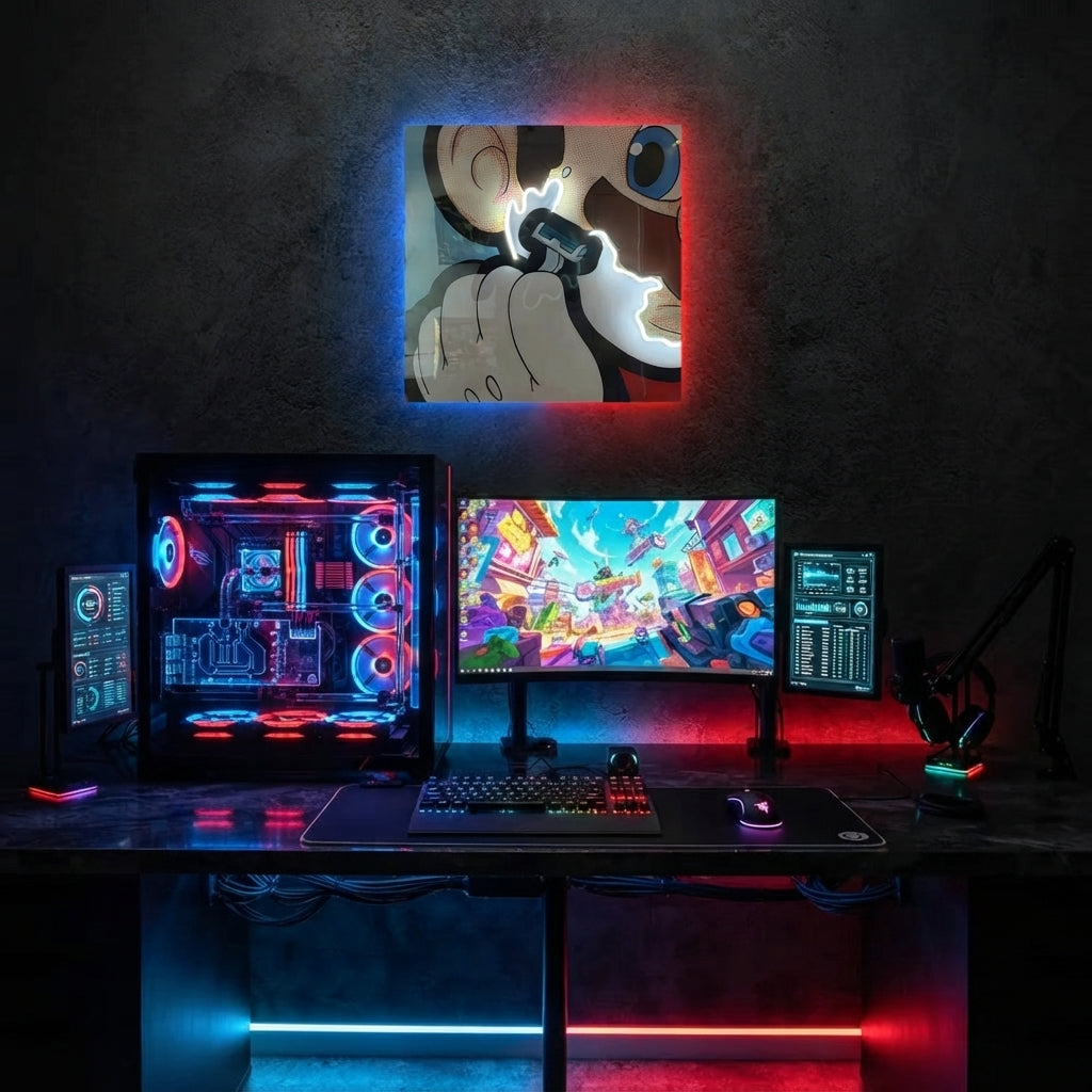 Mario Bross Neon Tablo