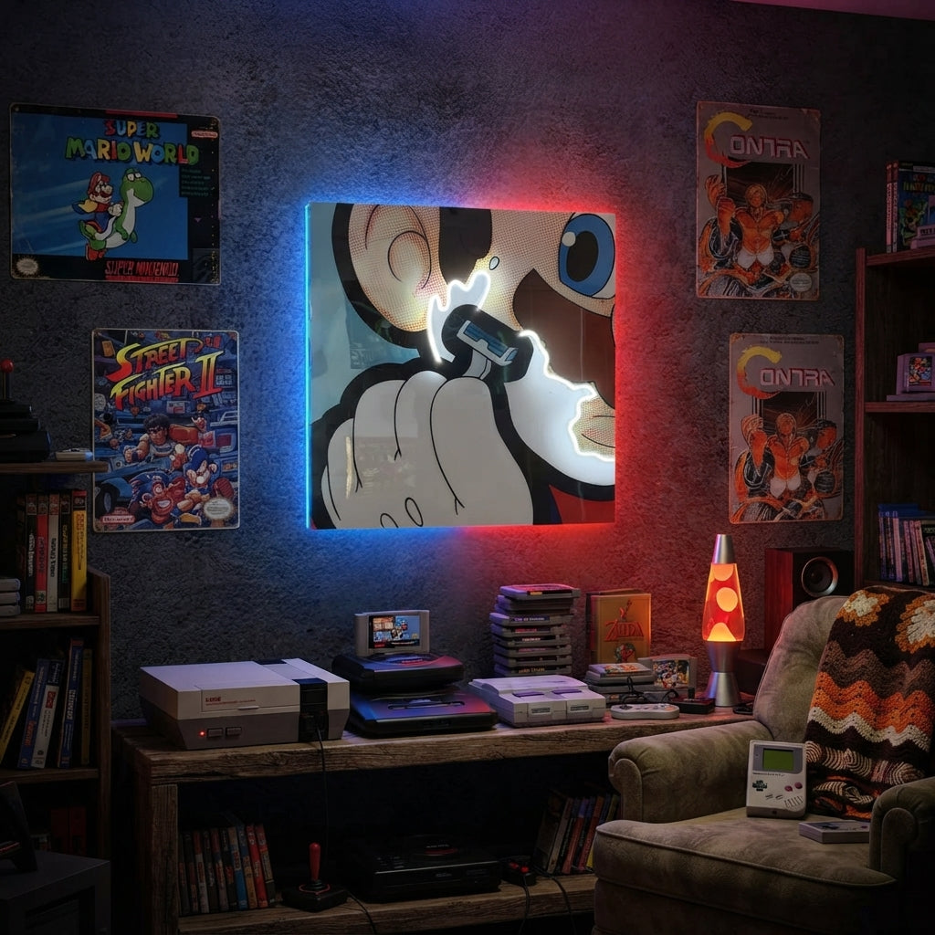 Mario Bross Neon Tablo