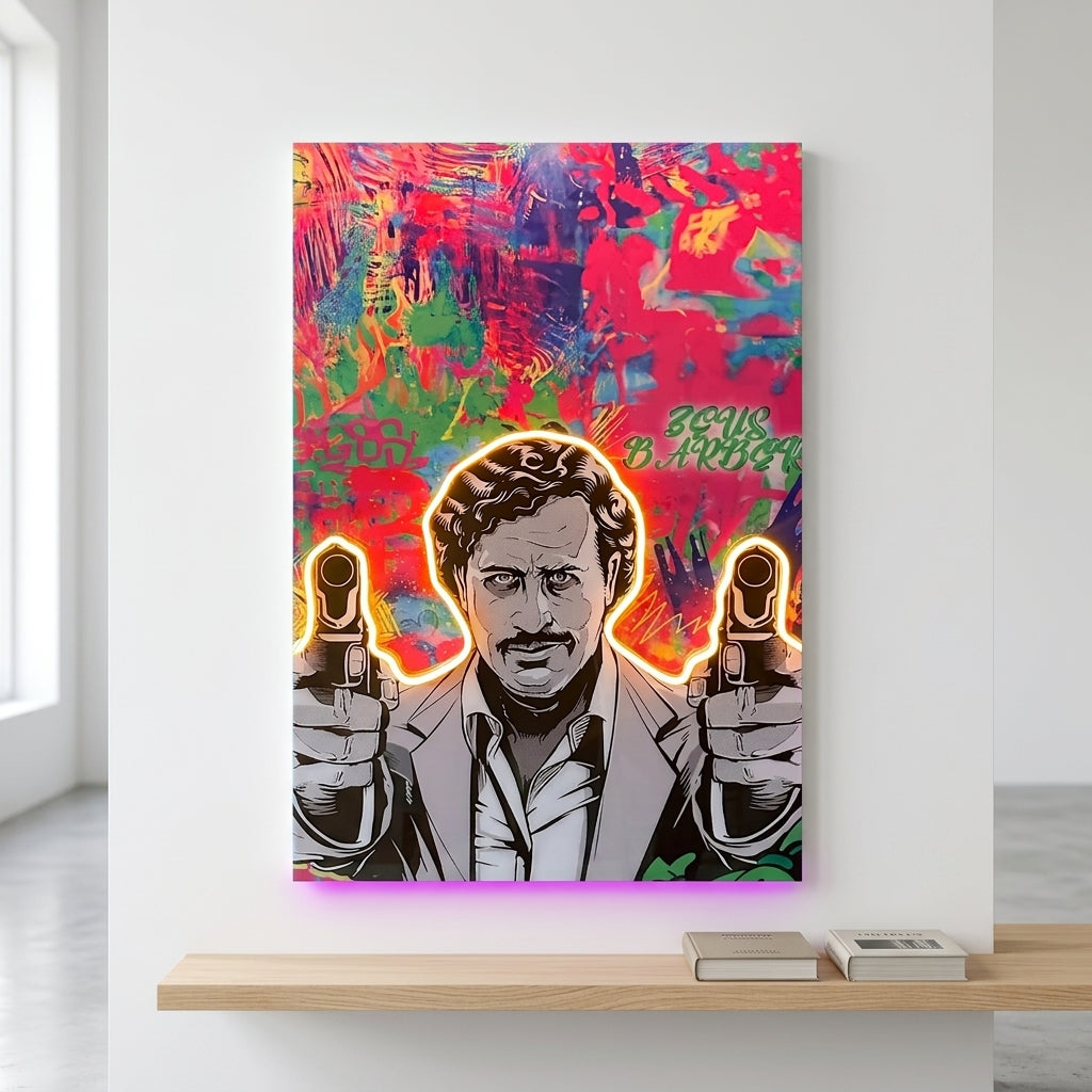 Pablo Escobar Neon Tablo