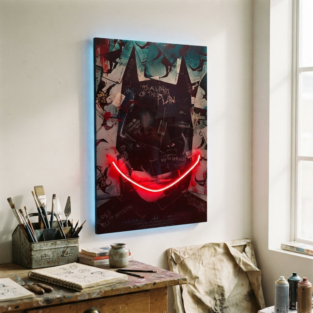 Batman Joker Neon Tablo