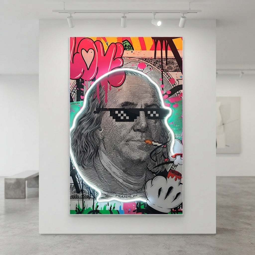 Benjamin Flanklin Neon Tablo