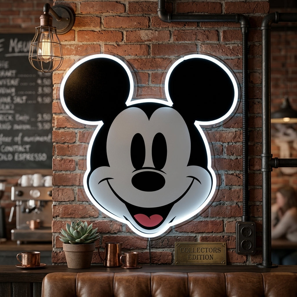 Mickey Baskılı Neon Tabela
