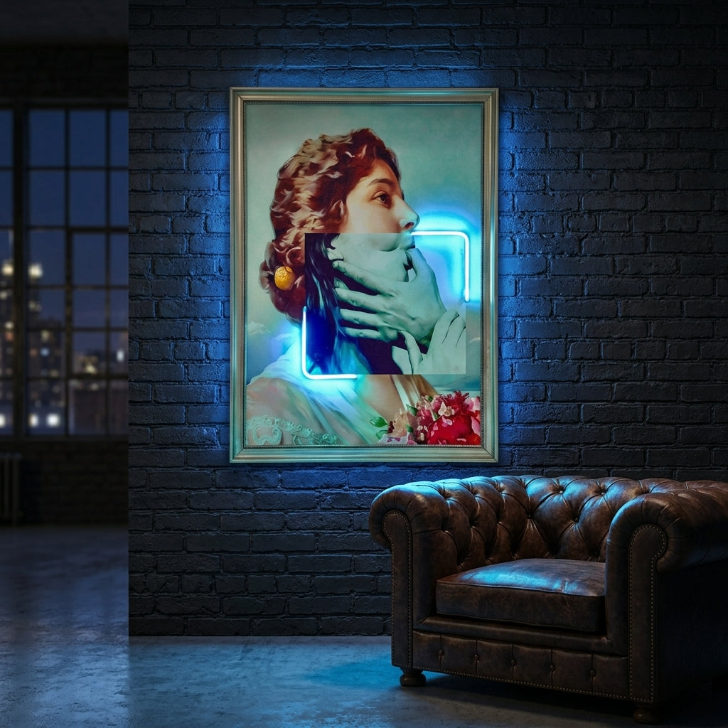Lady Blue Art Tablo