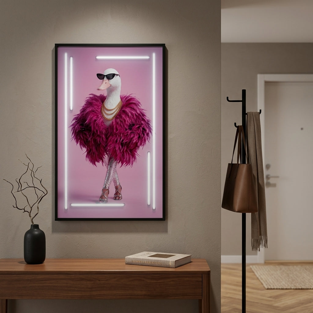 'Fuchsia Diva' Özel Tasarım Neon Tablo – Yeni Ürün