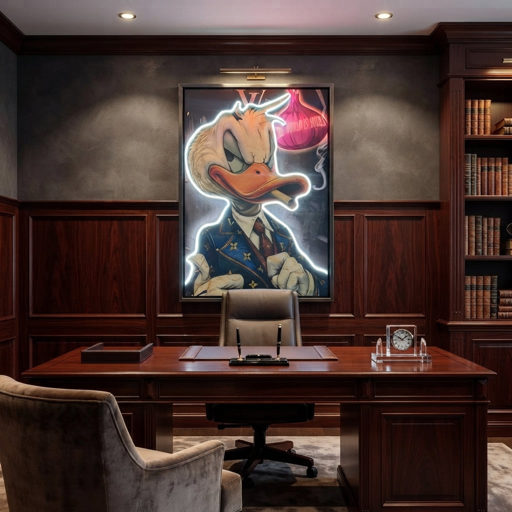 Millonaire Duck Neon Tablo