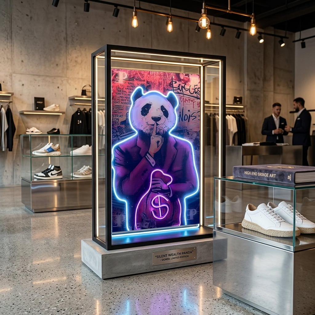 Panda Money Neon Tablo