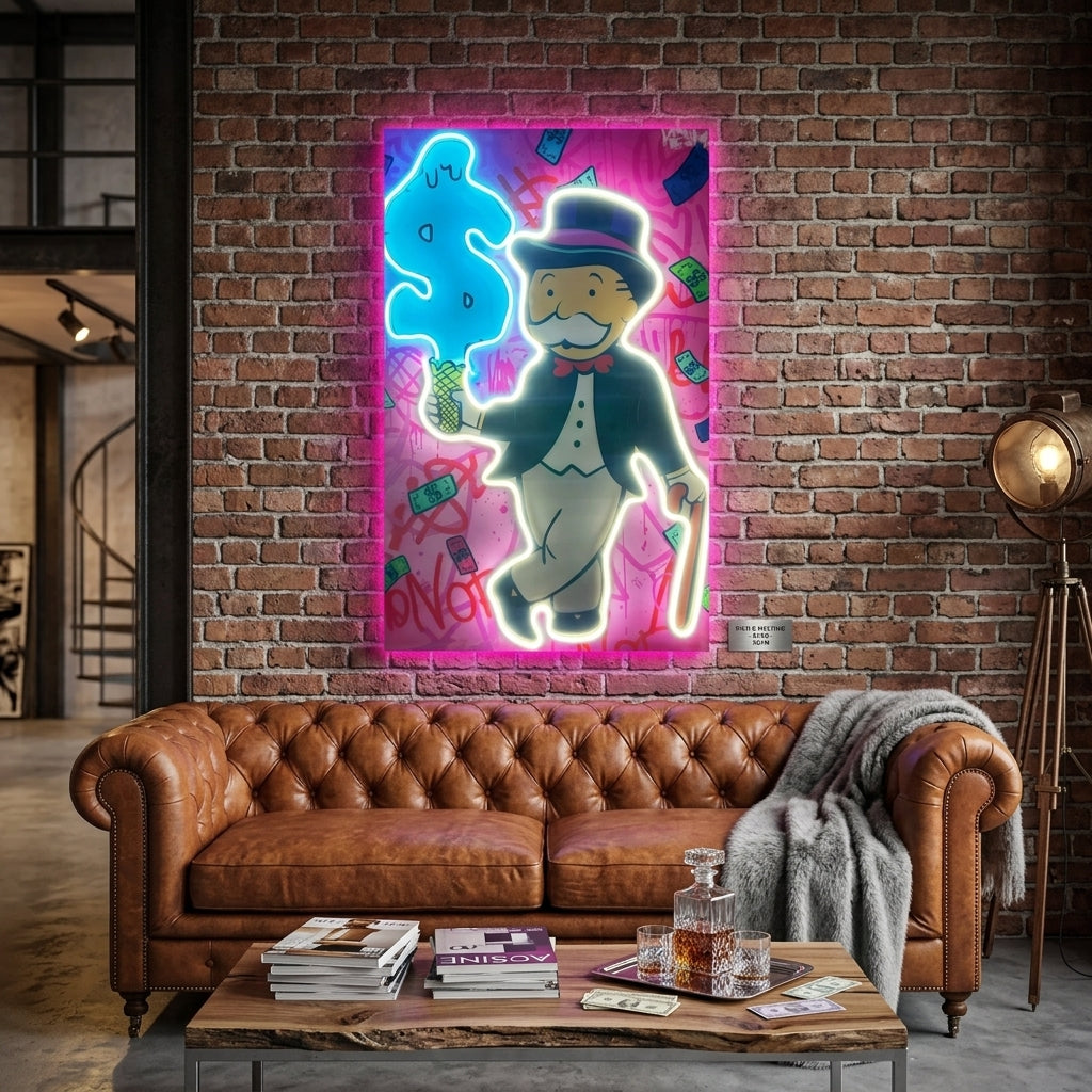 Exclusive Monopoly Neon Tablo