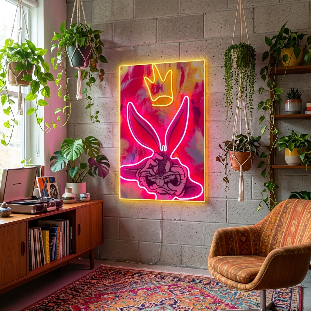 Exclusive Bugs Bunny Neon Tablo