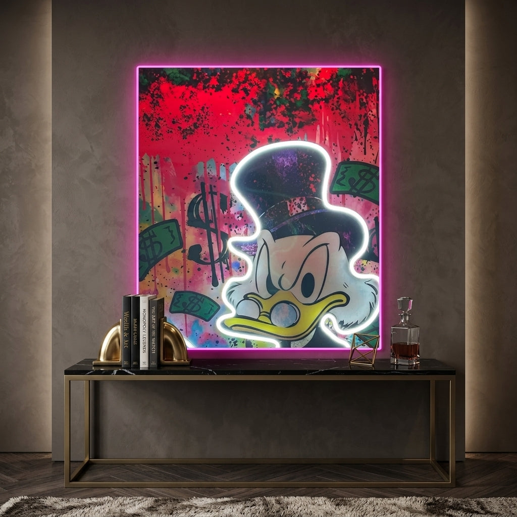 Exclusive Scrooge McDuck Neon Tablo
