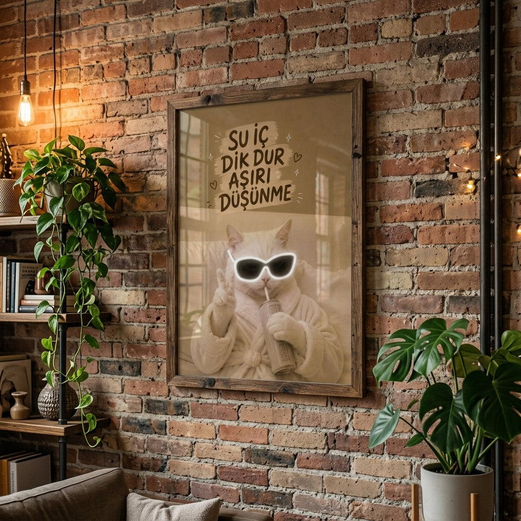 Cool Kedi Duvar Sanatı