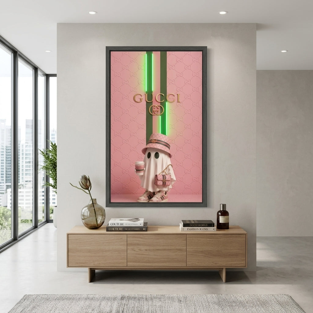'High Fashion Ghost' Neon Pop-Art Tablo – Yeni Sezon
