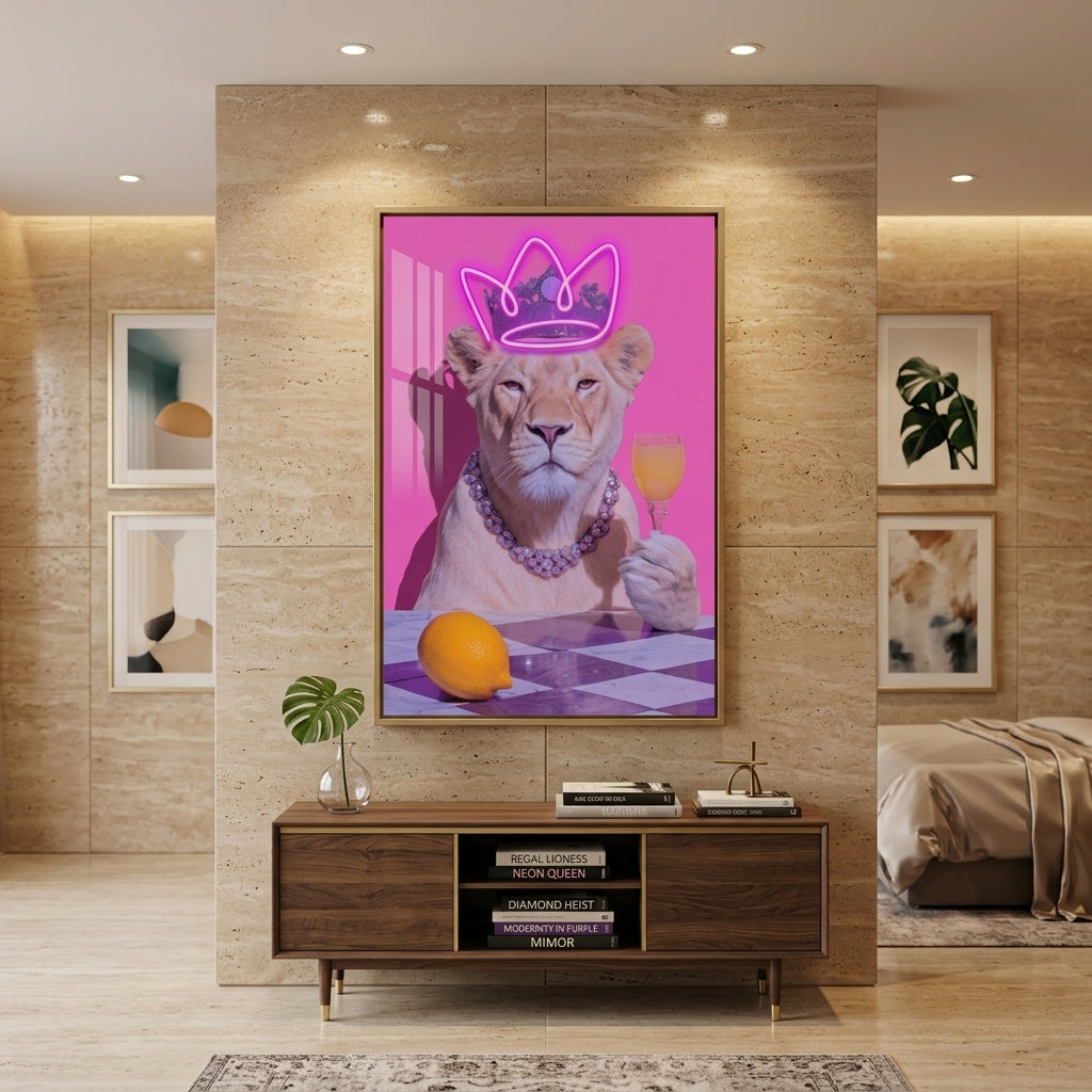 'Neon Queen' Özel Tasarım Işıklı Pop-Art Tablo – Yeni Sezon