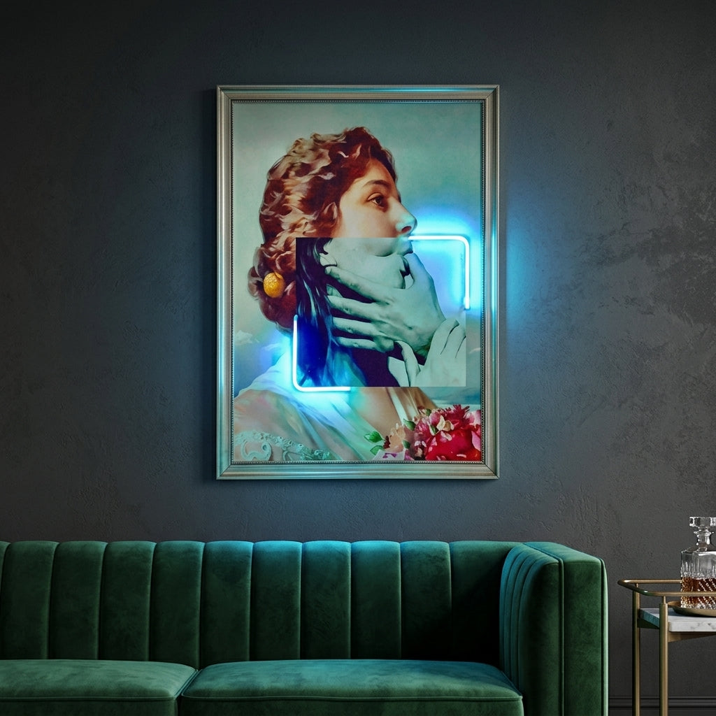 Lady Blue Art Tablo