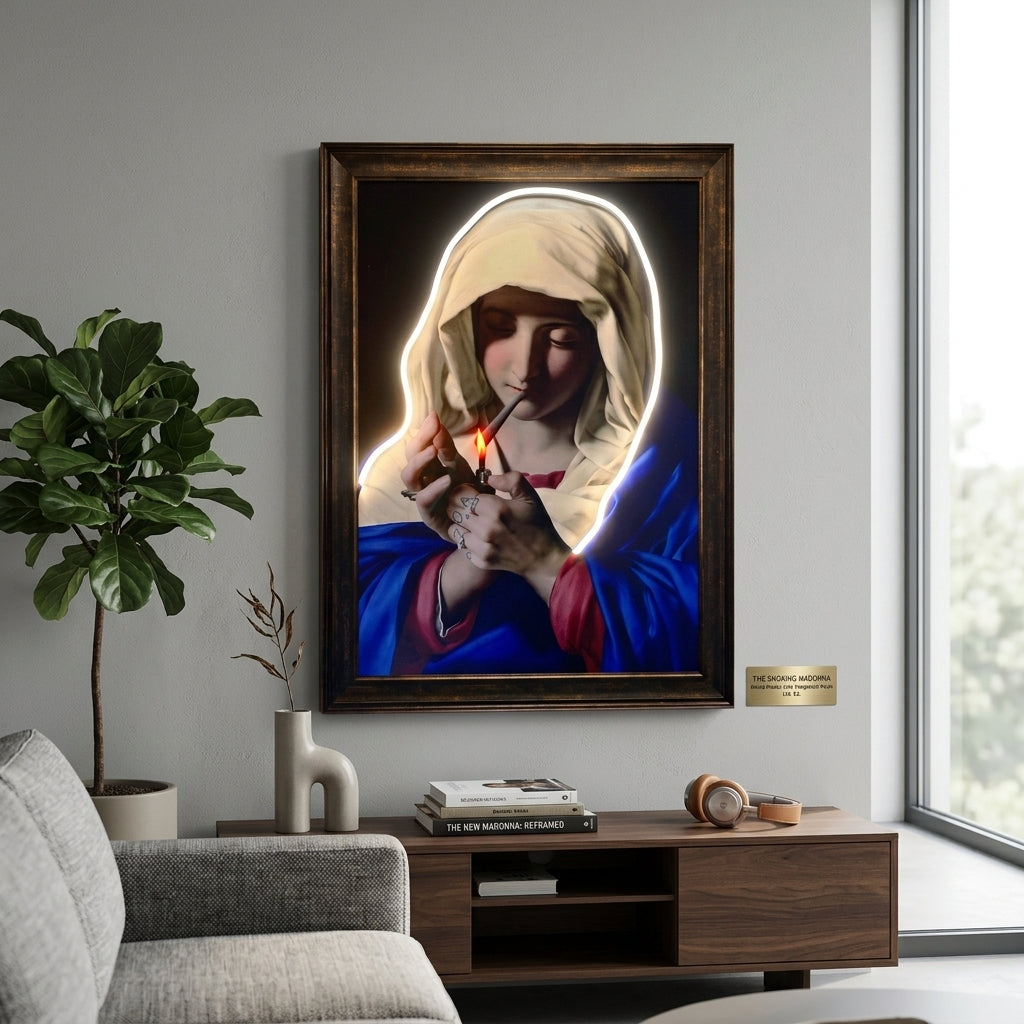 Modern Rönesans: Neon Işık Efektli İkonik Art Tablo