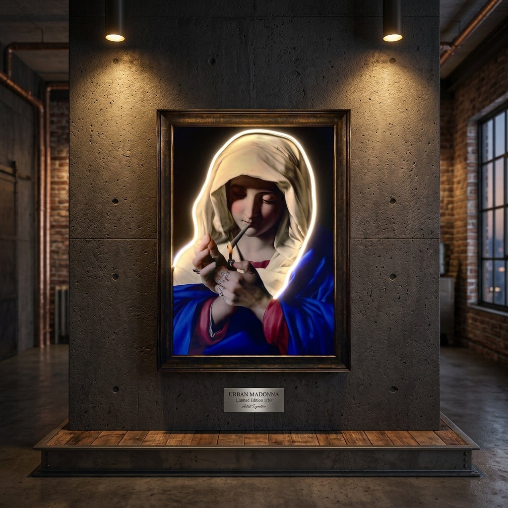 Modern Rönesans: Neon Işık Efektli İkonik Art Tablo