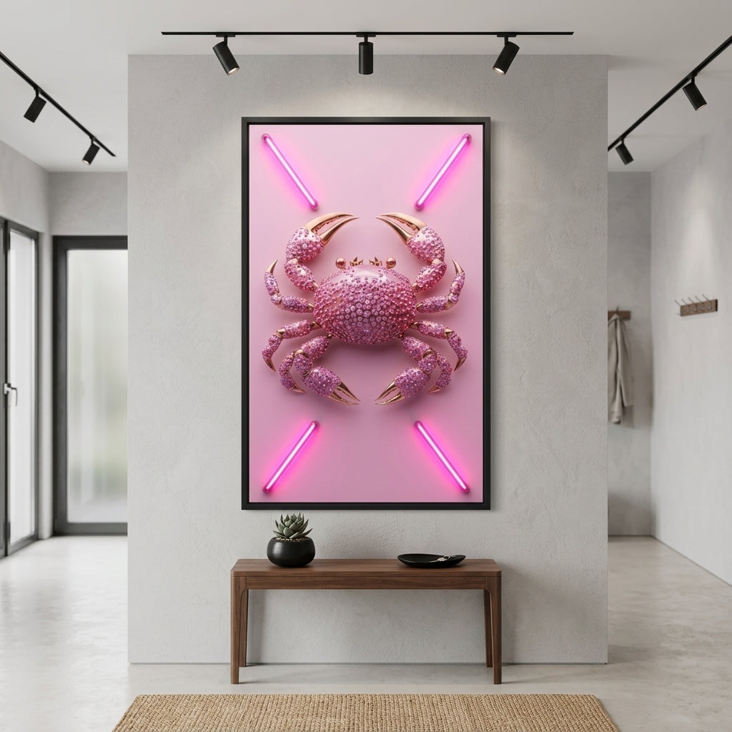 'Crystal Crustacean' Neon Işıklı Lüks Tablo  – Yeni Sezon
