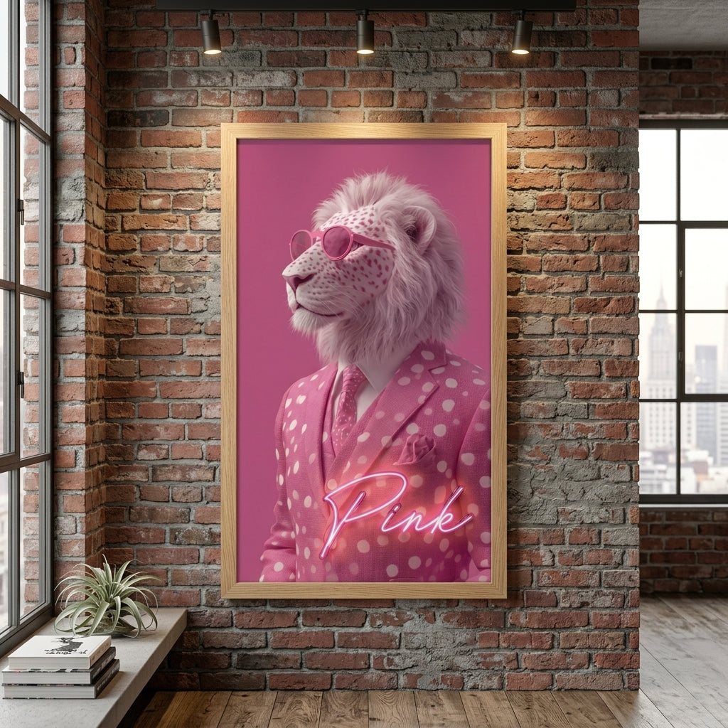 'The Pink Gentleman' Neon Pop-Art Tablo  – Yeni Sezon