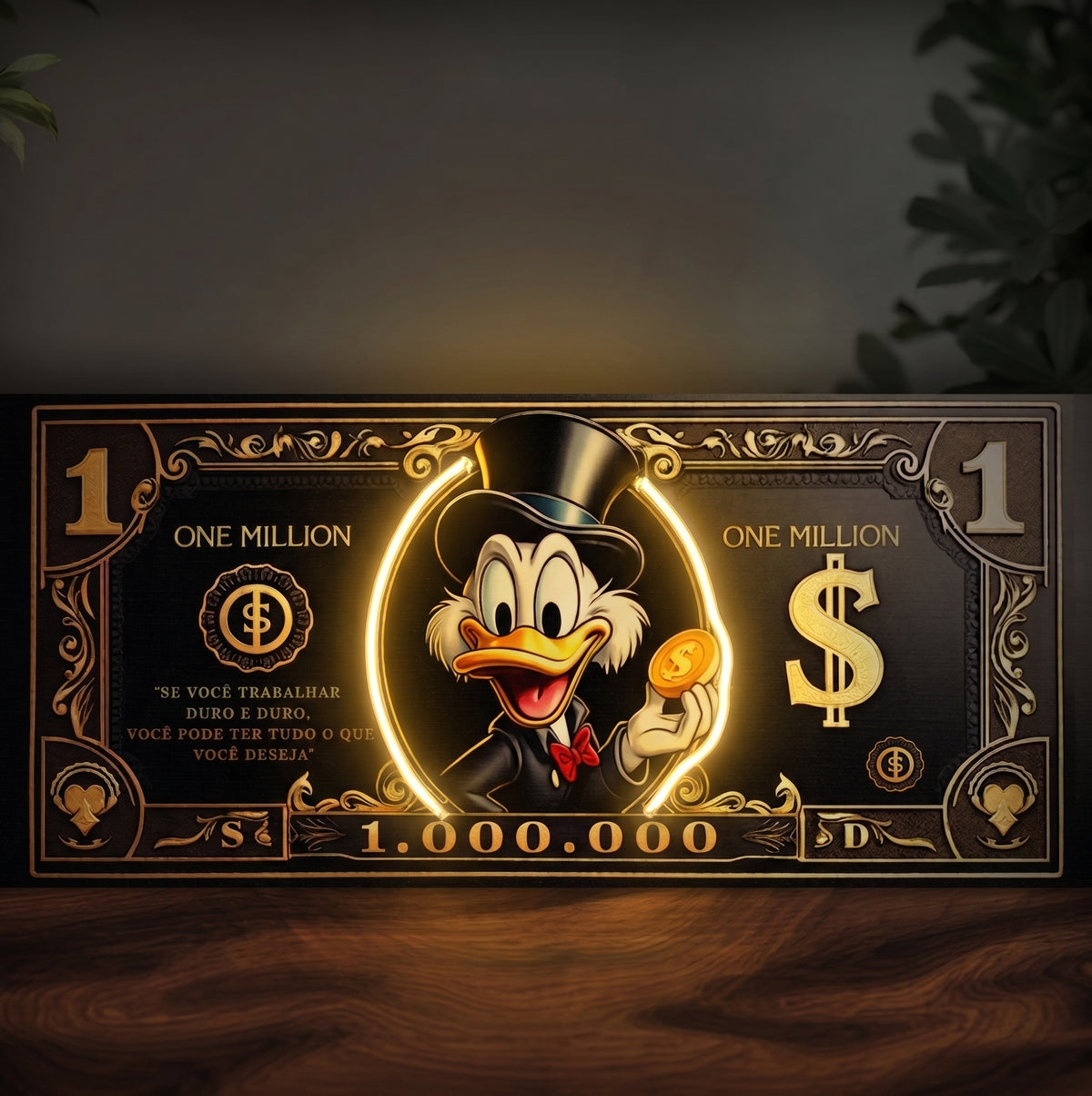 Premium Tasarım 'One Million' Işıklı Motivasyon Tablosu – Yeni Sezon