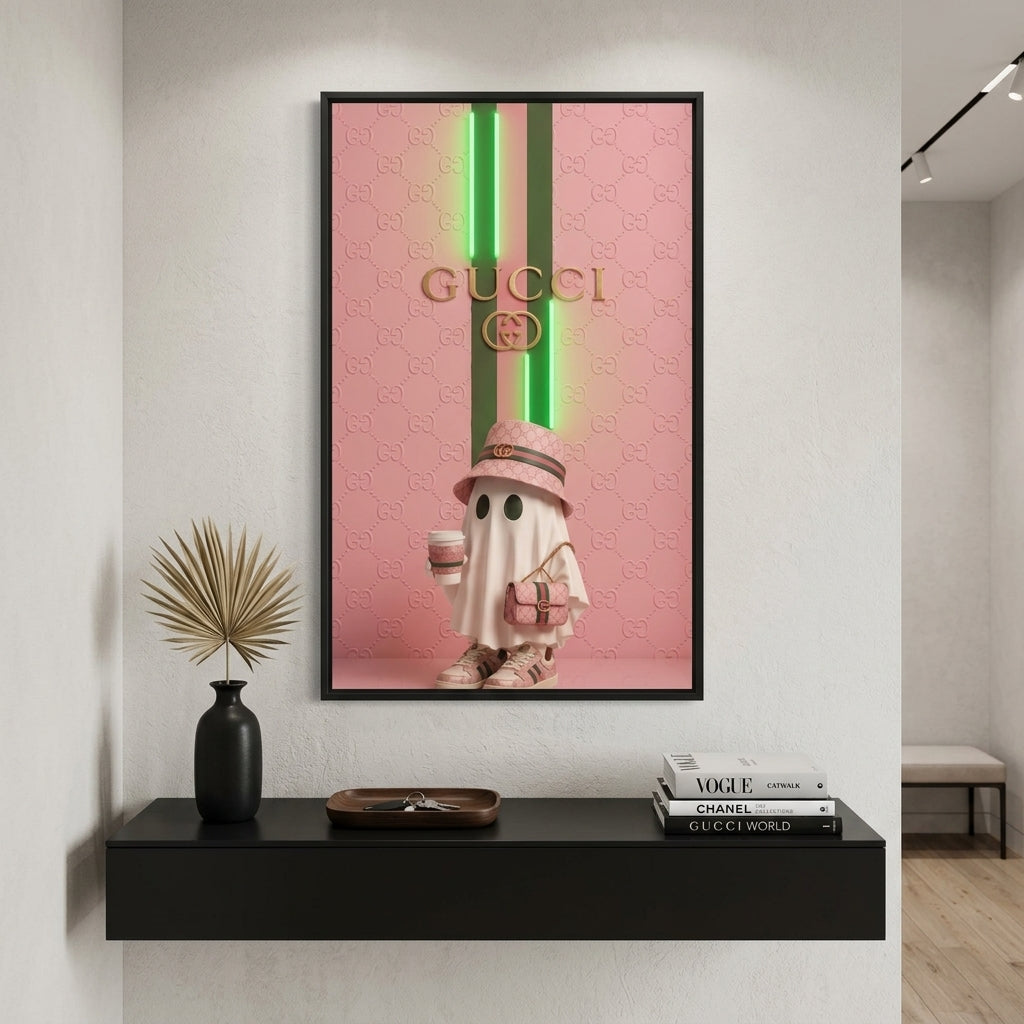 'High Fashion Ghost' Neon Pop-Art Tablo – Yeni Sezon