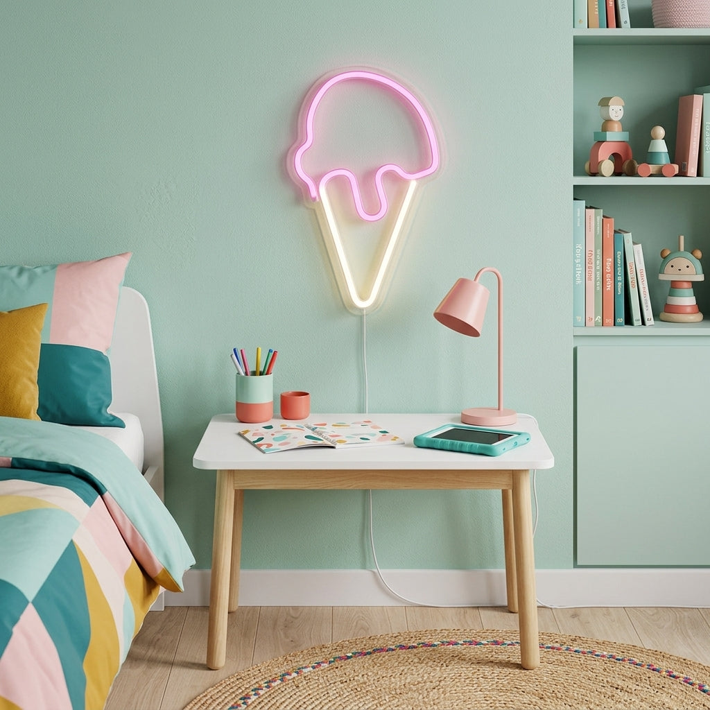 Dondurma Figürü Neon Tabela