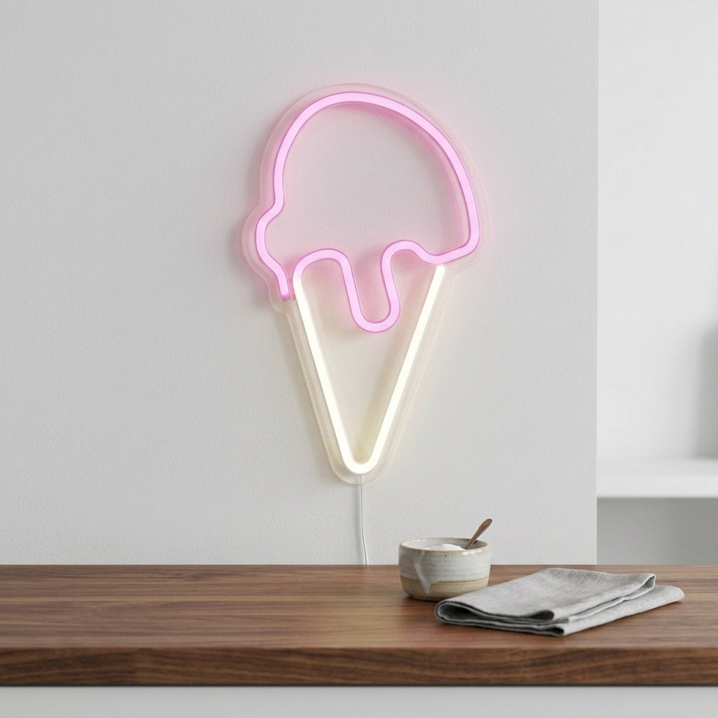 Dondurma Figürü Neon Tabela