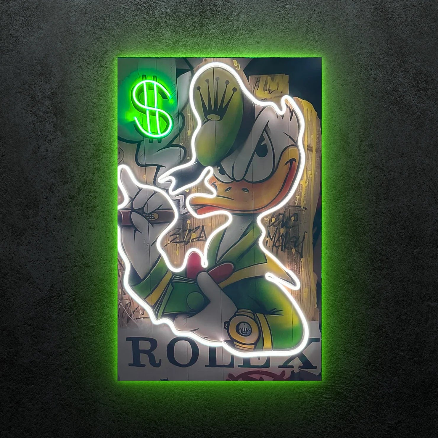 McDuck Rolex Neon Tablo