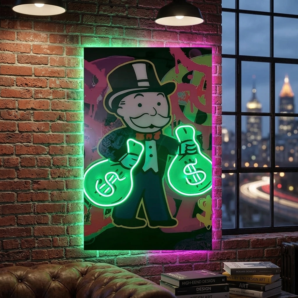 Monopoly Neon Tablo