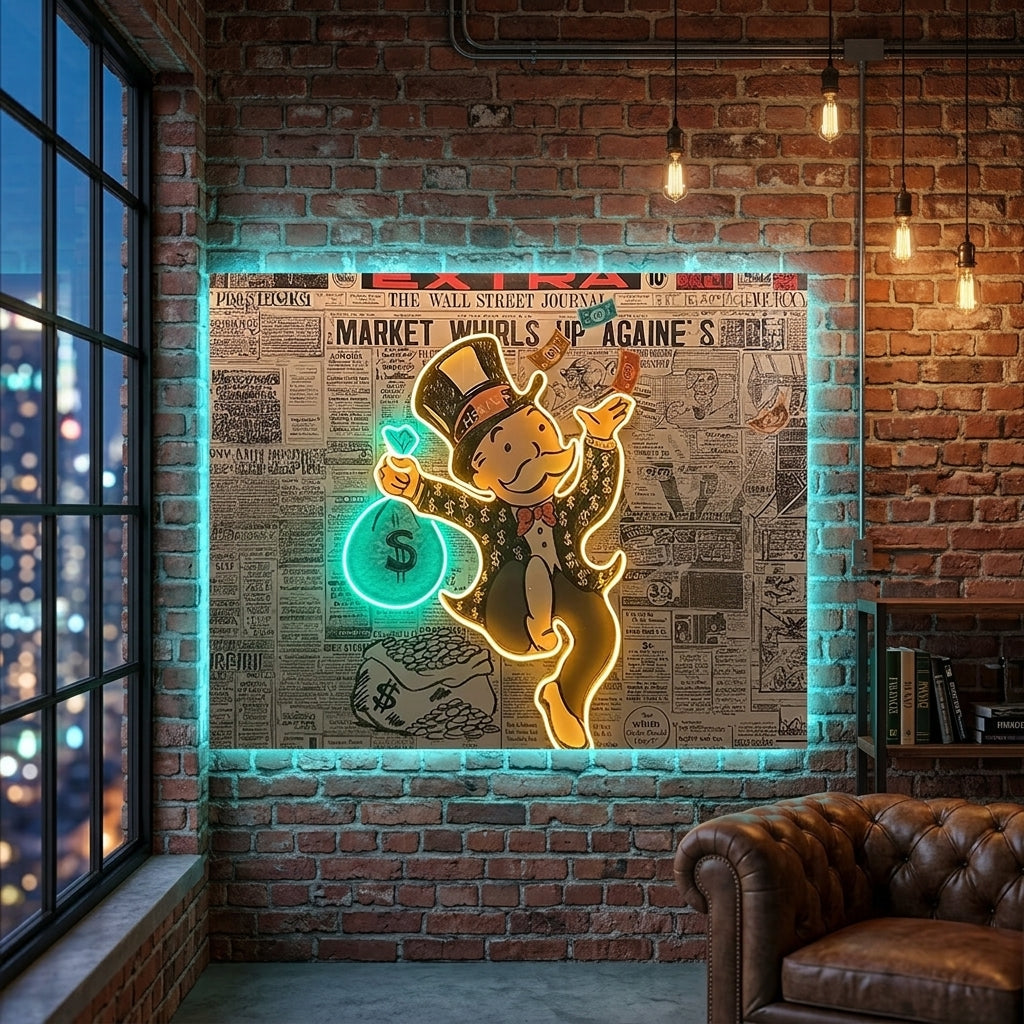 Exclusive Monopoly Neon Tablo
