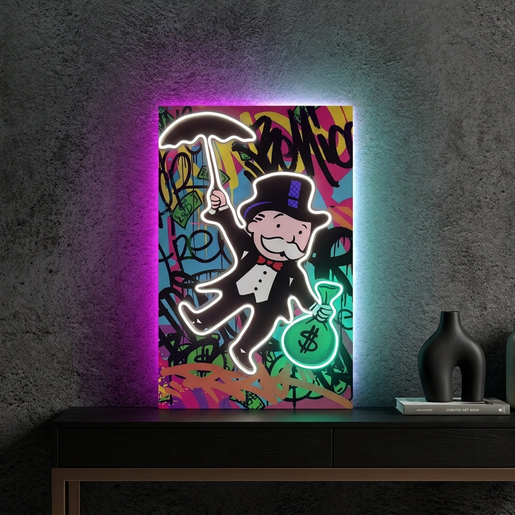 Monopoly Exclusive  Neon Tablo