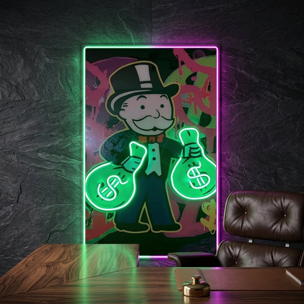 Monopoly Neon Tablo
