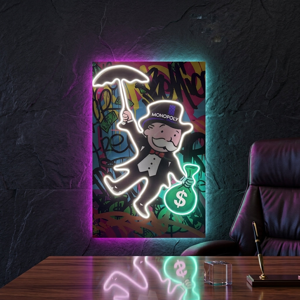 Monopoly Exclusive  Neon Tablo