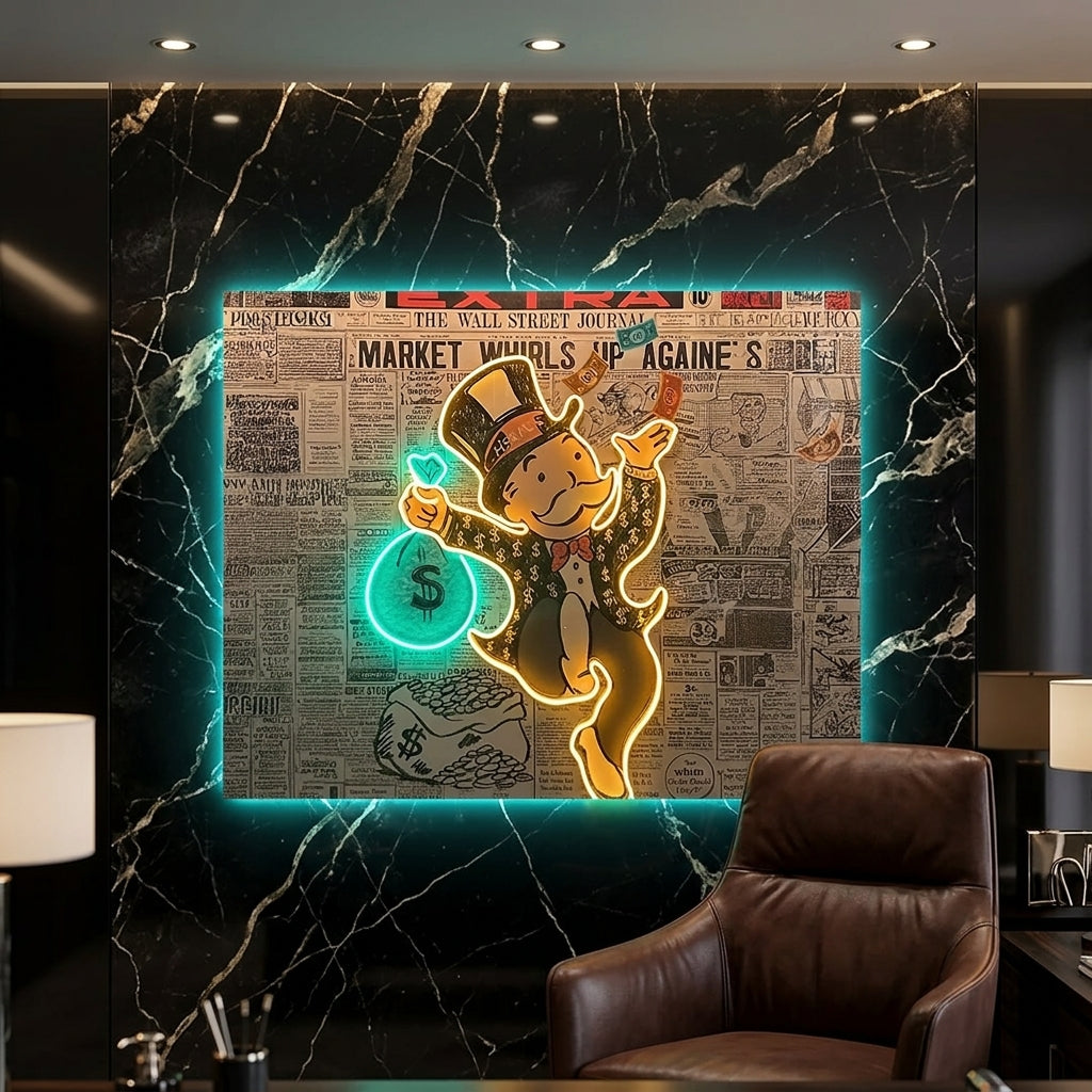 Exclusive Monopoly Neon Tablo