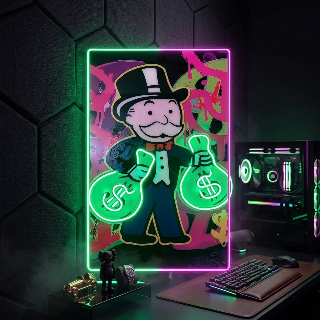 Monopoly Neon Tablo