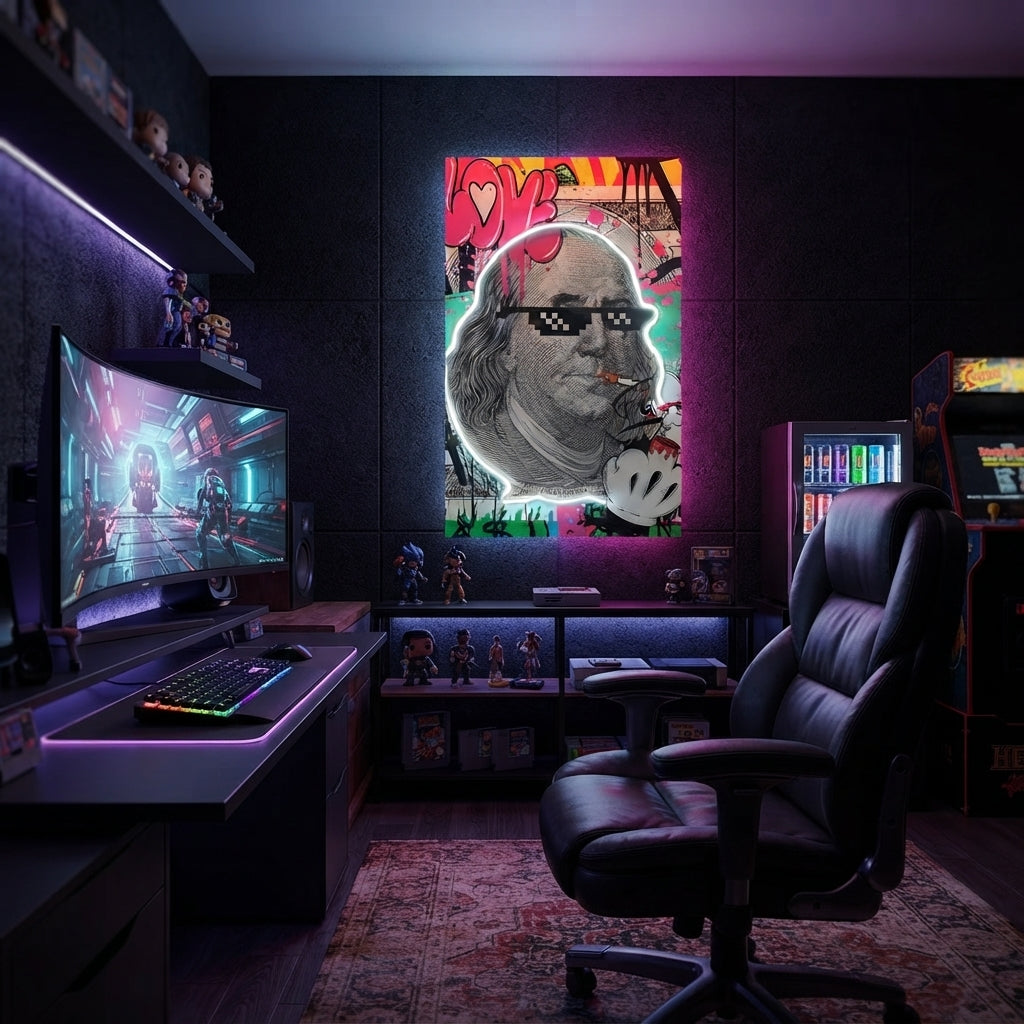 Benjamin Flanklin Neon Tablo