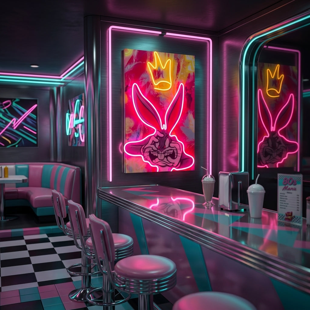 Exclusive Bugs Bunny Neon Tablo