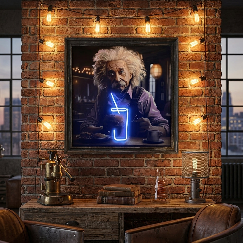 Einstein Canvas Art Tablo