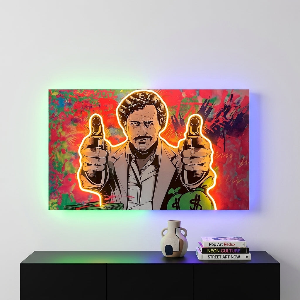 Pablo Escobar Neon Tablo