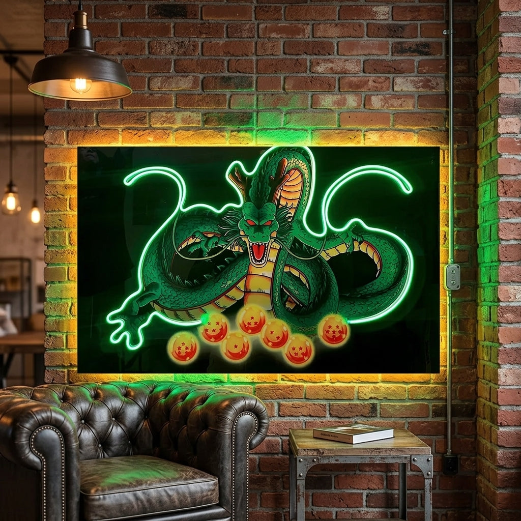 Shenlong Yatay Neon Tablo