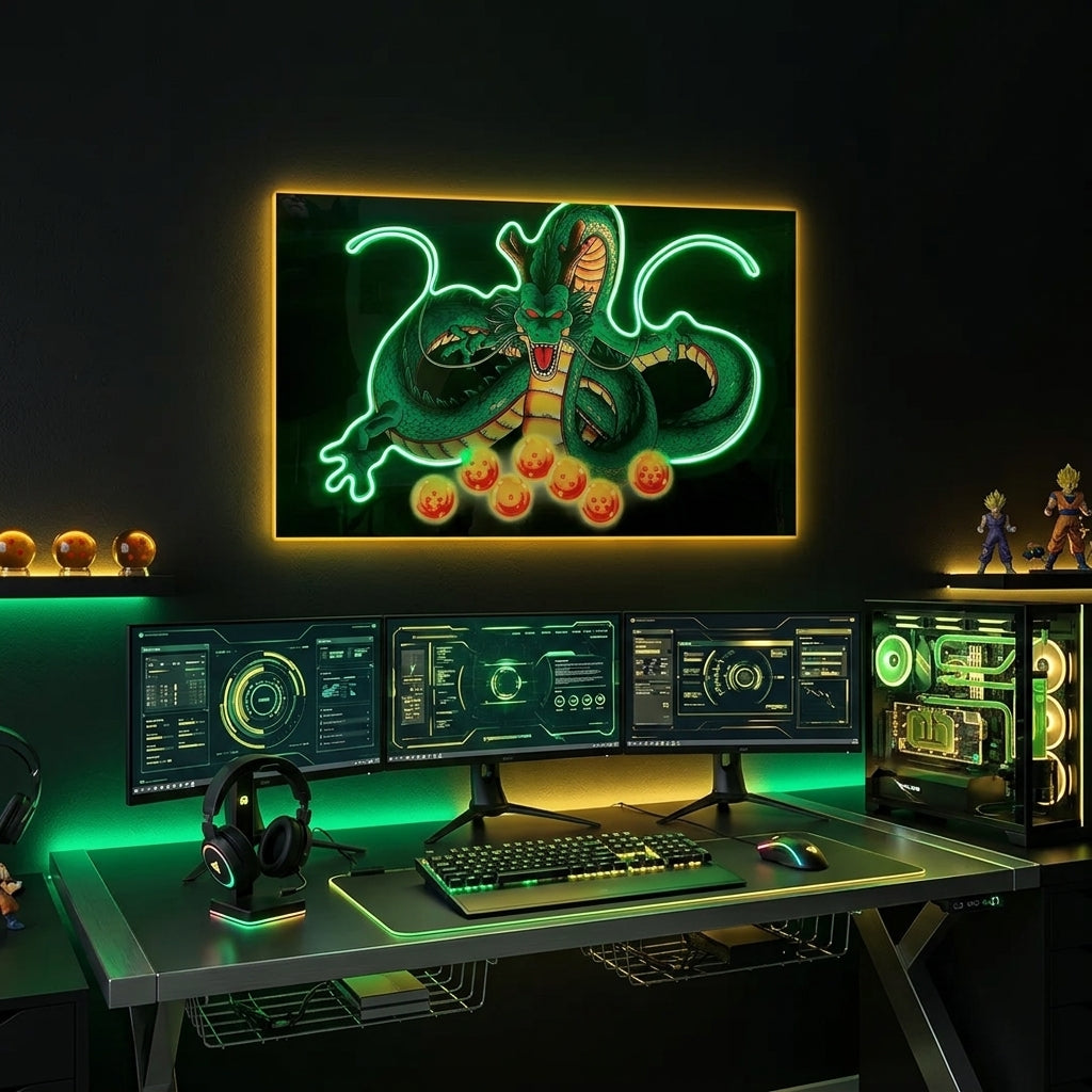 Shenlong Yatay Neon Tablo