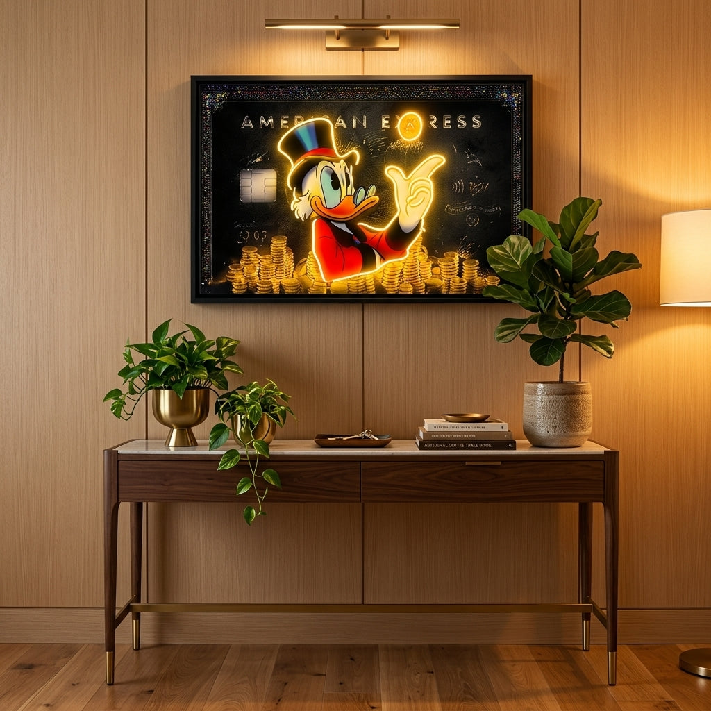 "Scrooge McDuck Black Card" Premium Duvar Sanatı