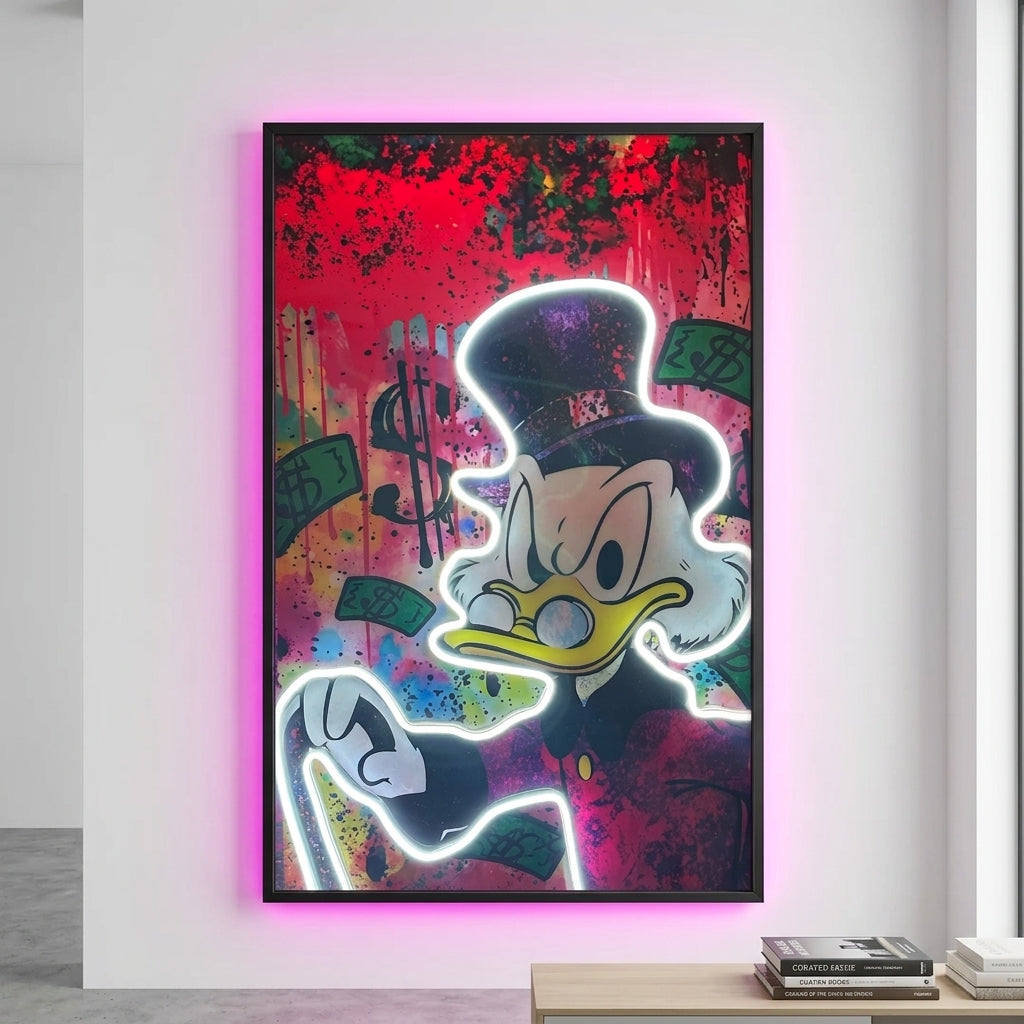 Exclusive Scrooge McDuck Neon Tablo