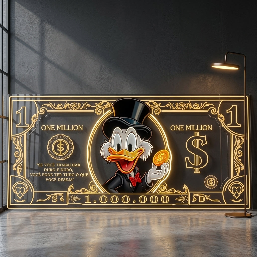 Premium Tasarım 'One Million' Işıklı Motivasyon Tablosu – Yeni Sezon