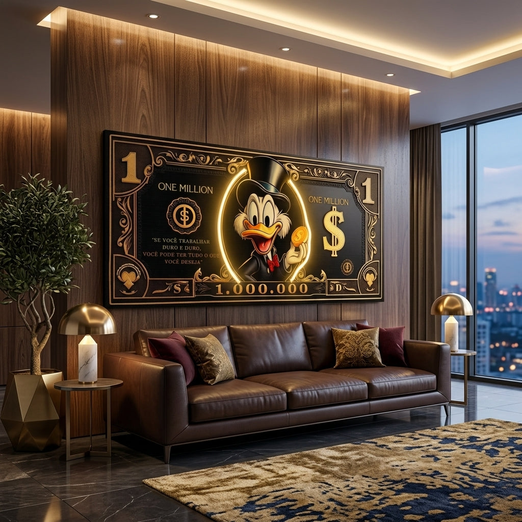 Premium Tasarım 'One Million' Işıklı Motivasyon Tablosu – Yeni Sezon